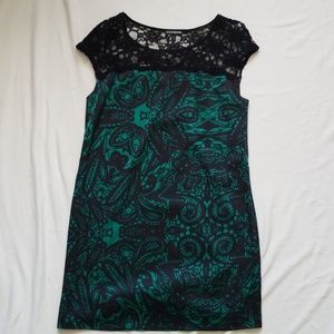 Express green and black dress